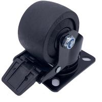 China 2.5 Inch Swivel Nylon Low Profile Heavy Duty Caster With Brake Wheels for sale