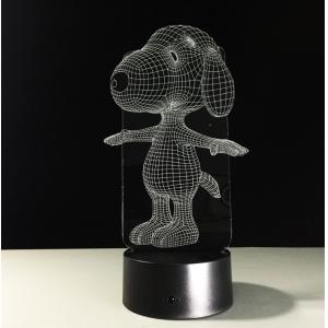 Snoopy 7 Colors Change 3D LED Night Light with Remote Control Ideal For Birthday