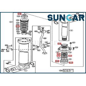 China 4438684 John Deere Arm Seal Kit 670GLC 650DLC Hydraulic Cylinder Replacement Service Kit on sale