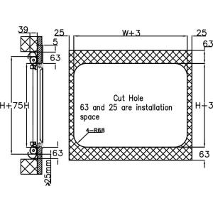 Self-Propelled/Trailer Rvs Eurovision2 Window (Outer Flat and Inner Formed) for