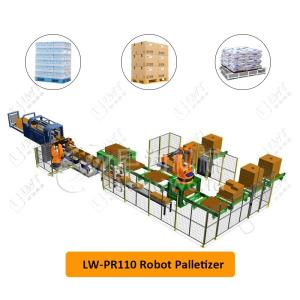 Automatic Stacking Palletizer Robot / Bag Palletizer Machine Single Column