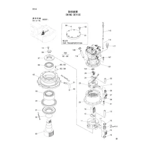 China 9177550 9196961 Hitachi swing motor ZAXIS120-3 ZAXIS120-3 zx130-3 zx130K-3 EQUIPMENT COMPONENT PARTS on sale