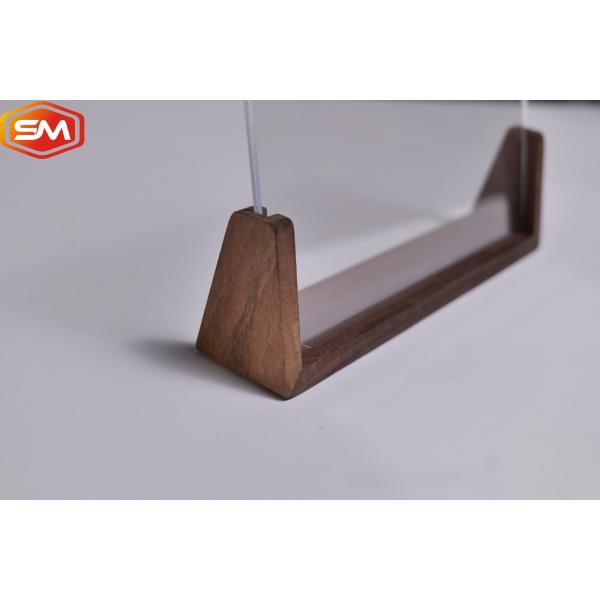 Natural Custom Double Panel Wood U Shaped Acrylic Photo Frame with Walnut Beech