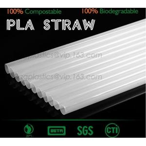Disposable Paper Straws Pure white Drinking Straws party straw, PLA plastic