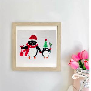 Penguin Decoration Painting Punch Needle DIY Crochet Kit For Beginners Seven