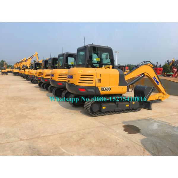 Yellow Color Heavy Digging Equipment , 6 Tonne Digger With Yanmer Engine XE60D