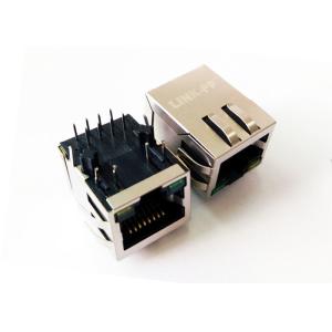 Wholesale Right Angle Shielded RJSBE5381C1 8P8C Modular Jack With LEDs from china suppliers