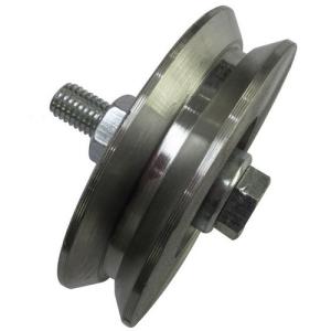 Q235 Metal Y Groove Sliding Gate Wheel With Bolt