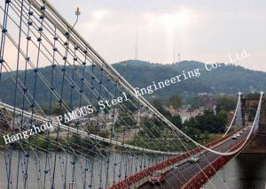 China Concrete Deck Steel Truss Suspension Bridge Cable-Stayed Bridge With Rock Anchor For Pedestrians And Vehicle Dual Use on sale