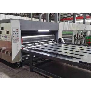 Carton Box Flexo Printing Machine Chain-Drive Feeding Four Color With Die Cutter
