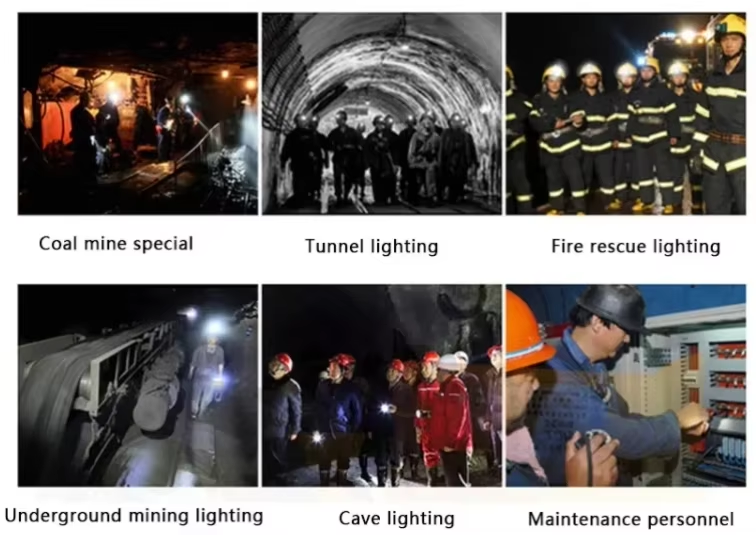 Mining Headlamp Helmet Battery Rechargeable Underground Mining Lights