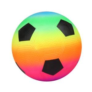 Rainbow Colored PVC Inflatable Rainbow Ball Odorless Soccer