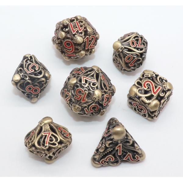 Quality Hand Pouring Mini Polyhedral Dice Sharp Edged Portable Practical for sale