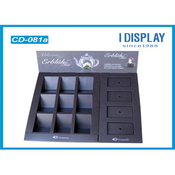Recyclable Tea Custom Cardboard Counter Displays Racks UV Coating