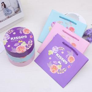 Airtight Decorative Tin Boxes , Small Round Storage Tins With Yellow Inner Tray