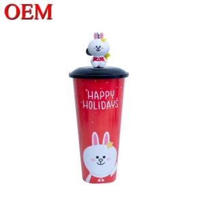 Custom Your Own PVC 3d Cartoon Figure Cup Plastic 3d Topper Figure Toy