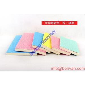 Wholesale Navy blue canvas cover diary notebooks with elastic band from china suppliers
