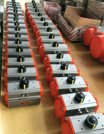 Silver Color Single Action Spring Return Pneumatic Actuator 90 Degree Rotation