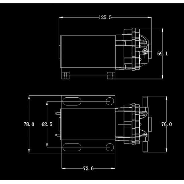 AQUAPURO DC Miniature Diaphragm Booster Pump 50-75GPD