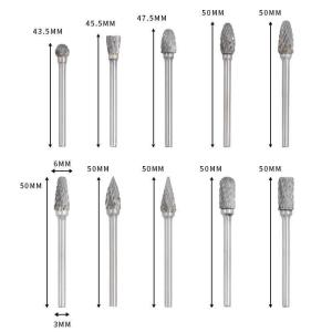 Carbide Burrs Rotary Burr Cutting Tool for Die Grinder and Processing Methods