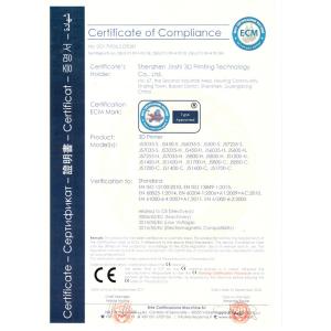 Shenzhen Jinshi 3d Printing Technology Co., Ltd. Certifications