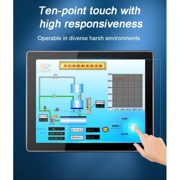 24 Inch Electronic Display Board for Production Workshops Industrial Linux/win10 11 All in One Embedded/wall-mounted Aluminum Alloy Touch Panel Pc