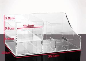 Transparent Acrylic Desk Organizer Stationery Storage Holder Counter Display Box