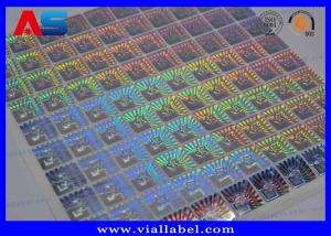 China Silver Background Custom Holographic Stickers Security Printing For Pharmaceutical Secure Packaging on sale