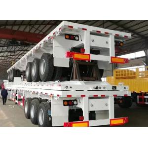 Tri Axle 2/3/4 Axle Container Cargo flat bed semi trailer 40 Ton 20/40 FT