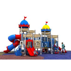 Color Plastic Kids Play Park Children Playground Slide With Swing Set Amusement