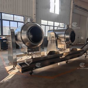 80kg/batch Capacity Gas Heating Roller Roaster with 1.7kw Power for Nuts and