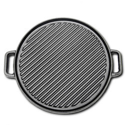 Cast Iron Flat Fry Stovetop Grill Pan Reversible Roasting Non Stick BBQ Grill