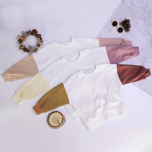 Kid'S Oversized Patchwork Pullover Sweat Shirt With French Terry Fabric For