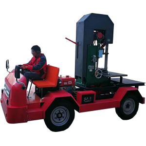 Log cutting Vertical Mobile Band Sawmill China Diesel Engine Powered with table