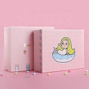 Cute wholesale foldable Custom printing cardpaper toy storage box folding gift