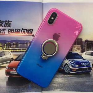 Wholesale Double Color Gradient Ring Magnetic Car Mount Holder Soft TPU Case Back Cover For Oppo F5/A73/A79 R11S plus A5/A3S FINDX from china suppliers