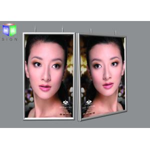 Aluminum Frame Double Sided LED Light Box Display Ceiling Hanging Slim Edge Lit