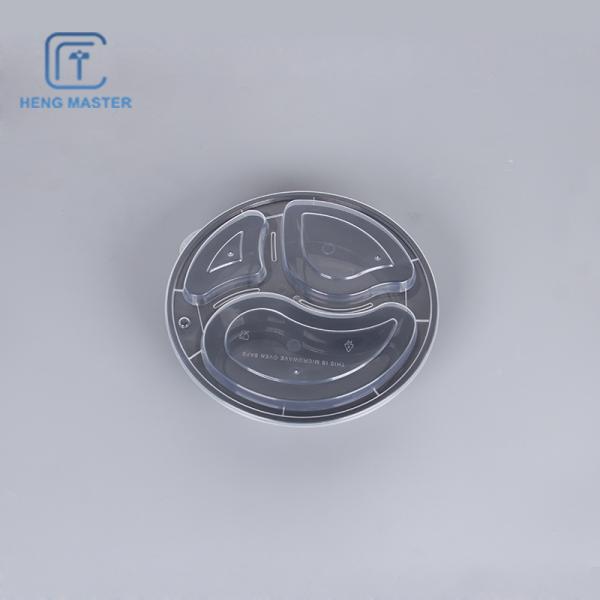 Biodegradable 22*5.5cm 3 Compartment Disposable Lunch Box