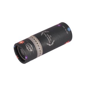 Black Offset Printing Cardboard Paper Tube Cylinder Packaging Cosmetic Small