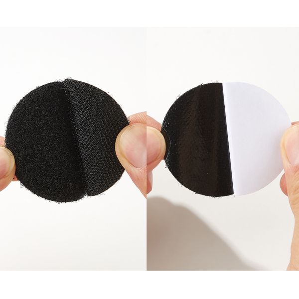 DANSKY Custom Hook and Loop Nylon Reusable Polka Dot Round Adhesive Quiet Hook and Loop Die Cut Hook and Loop