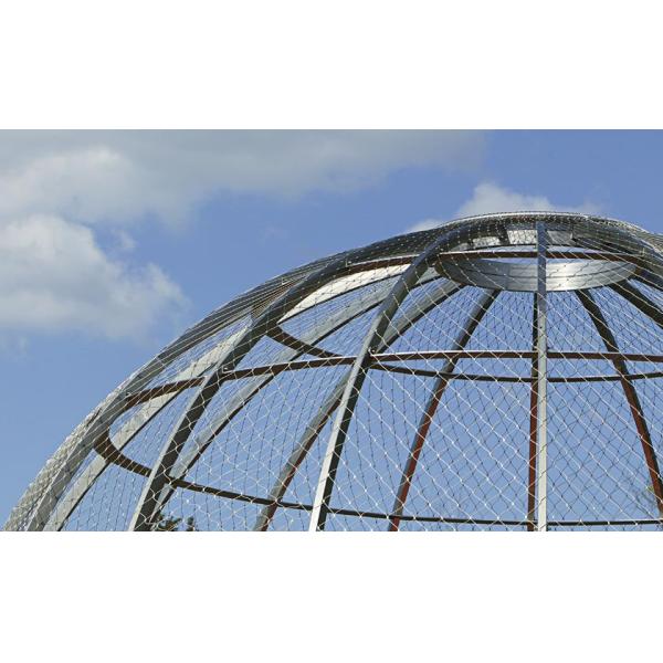 2mm Thickness Outdoor Architectural Flexible Stainless Steel Wire Rope Mesh Facade Cladding