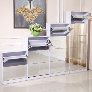 40 Pairs Size E1 MDF Shoe Rack Bracket KD Package With Mirror