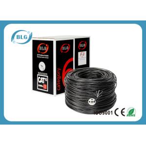 Wholesale Copper Black Cat5e Lan Cable , 1000 Feet FTP Ethernet Cable Al - Foil Shielded from china suppliers