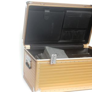 Large Golden Aluminium Flight Case With Big Handle For Army