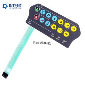 Embossed Keys Custom LED Membrane Switch Tactile Keypad 3M467