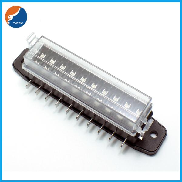 Quality 10 Input 10 Output Poles ATY ATU Standard Auto Fuse Block With Transparent Cover for sale