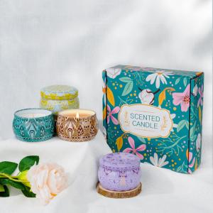 Wholesale 4 Different Fragrance Candle Tin Scented Candle For Customized Festival Restrictions from china suppliers