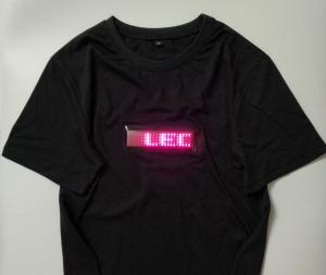 Wholesale wholesale  New programmable LED message T shirt for DJ club moving sign led advertising display flashing LED T-shirt from china suppliers
