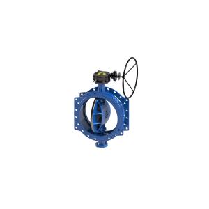 RAL 5010 Ductile Iron Double Eccentric Butterfly Valve 150 PSI
