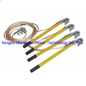 Portable Grounding Rod With Flat Clipper Jaws For Applying Aluminium And Copper